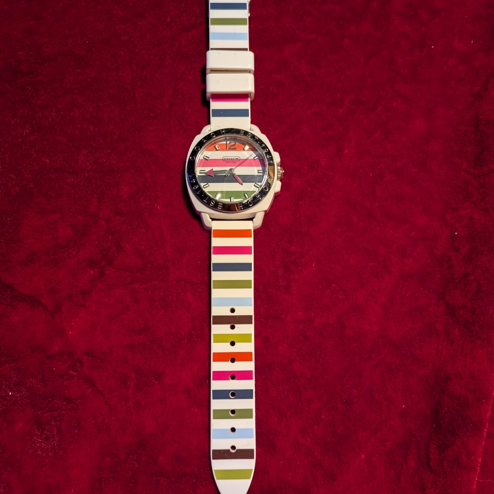 Coach Multicolor Striped Smartwatch